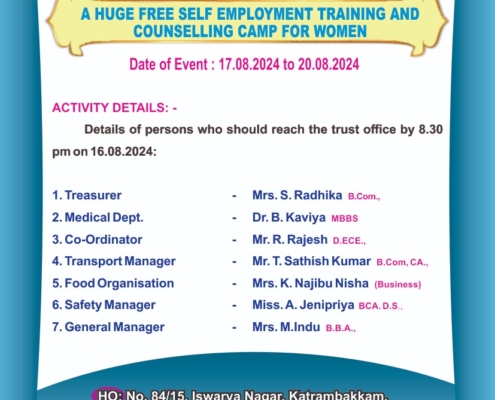 FREE SELF EMPLOHYMENT TRSINING ACTIVITY DETAILS